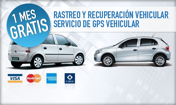 Promoci�n v�lida solo para nuevos clientes particulares, que contraten el servicio de Rastreo y Recuperaci�n Vehicular y/o el servicio de GPS vehicular, y que abonen el canon mensual por medio de tarjetas de cr�dito Visa, MasterCard, A. Express o Cabal